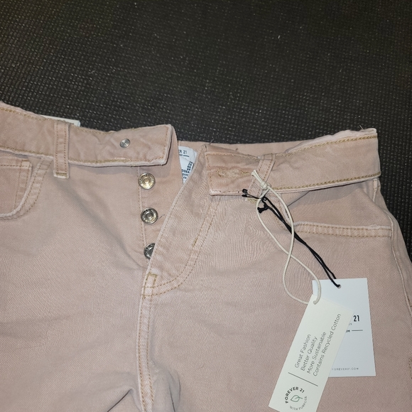 NWT Blush Fold Over Denim Shorts - Picture 6 of 8